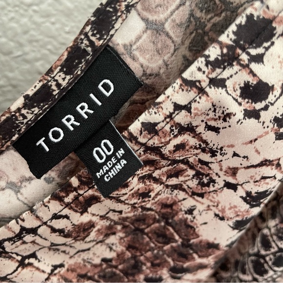 Torrid Midi Satin Snakeskin Print Dress - Picture 10 of 10